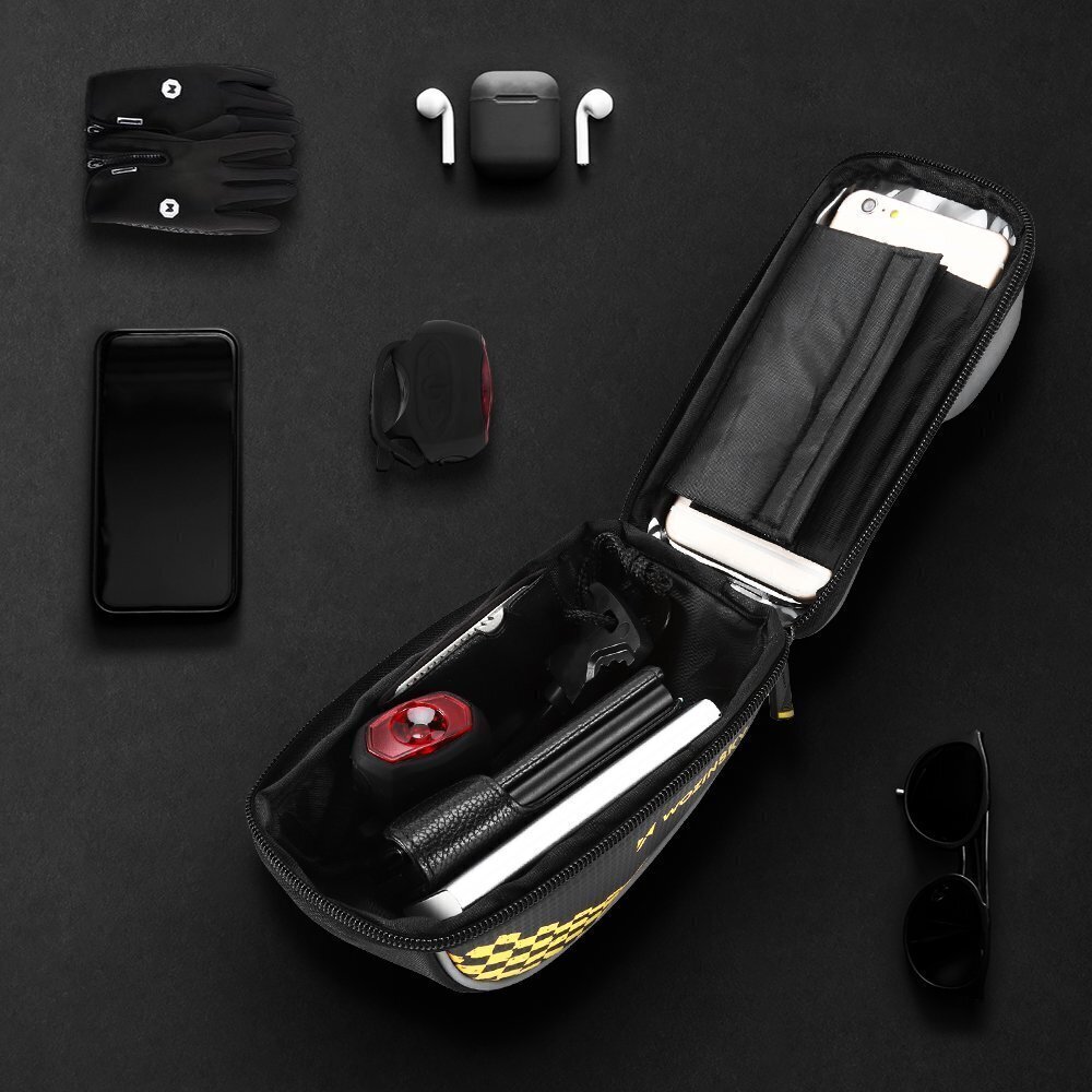 Wozinsky Bicycle Front Frame Handlebar Bag Touch Screen Phone Holder black (WBB18BK) hind ja info | Telefoni kaaned, ümbrised | kaup24.ee