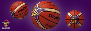 Баскетбольный мяч MOLTEN FIBA Eurobasket 2017, BGR7-E7T, резиновый цена и информация | Баскетбольные мячи | kaup24.ee