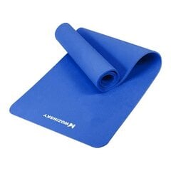 Gymnastic non slip mat for exercising 181 cm x 63 cm x 1 cm blue (WNSP-BLUE) цена и информация | Коврики для йоги, фитнеса | kaup24.ee