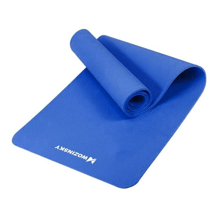 Gymnastic non slip mat for exercising 181 cm x 63 cm x 1 cm blue (WNSP-BLUE) hind ja info | Joogamatid | kaup24.ee