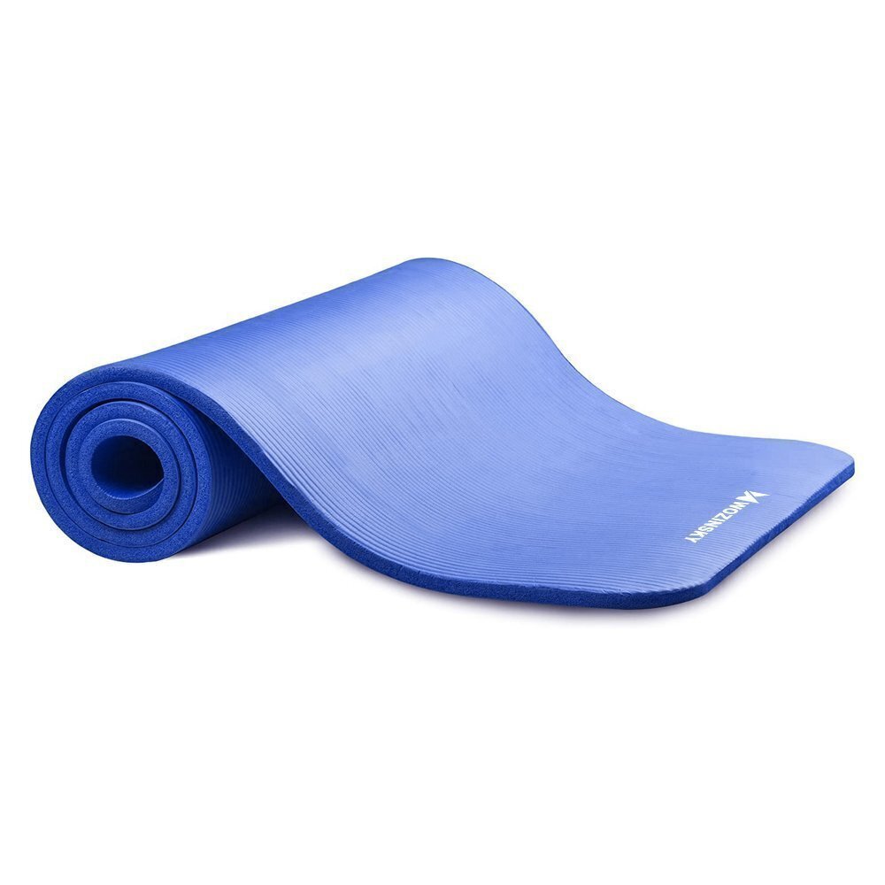 Gymnastic non slip mat for exercising 181 cm x 63 cm x 1 cm blue (WNSP-BLUE) hind ja info | Joogamatid | kaup24.ee