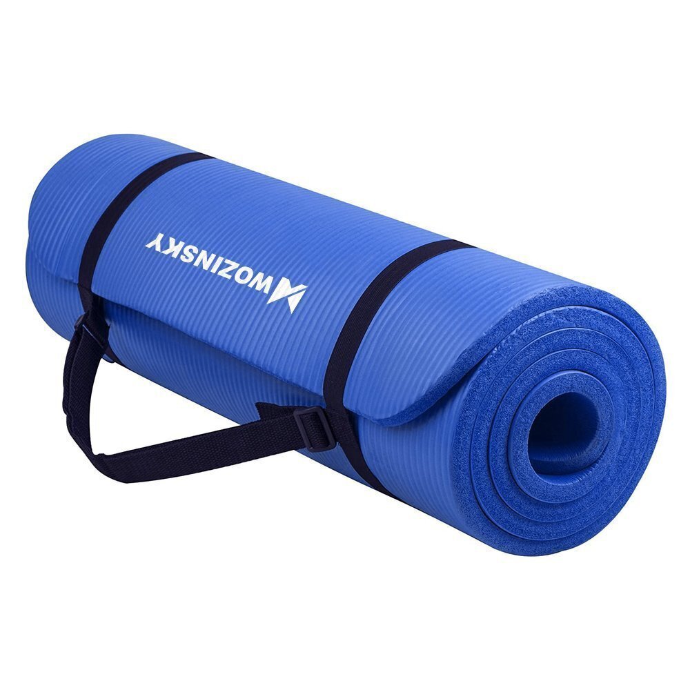 Gymnastic non slip mat for exercising 181 cm x 63 cm x 1 cm blue (WNSP-BLUE) hind ja info | Joogamatid | kaup24.ee