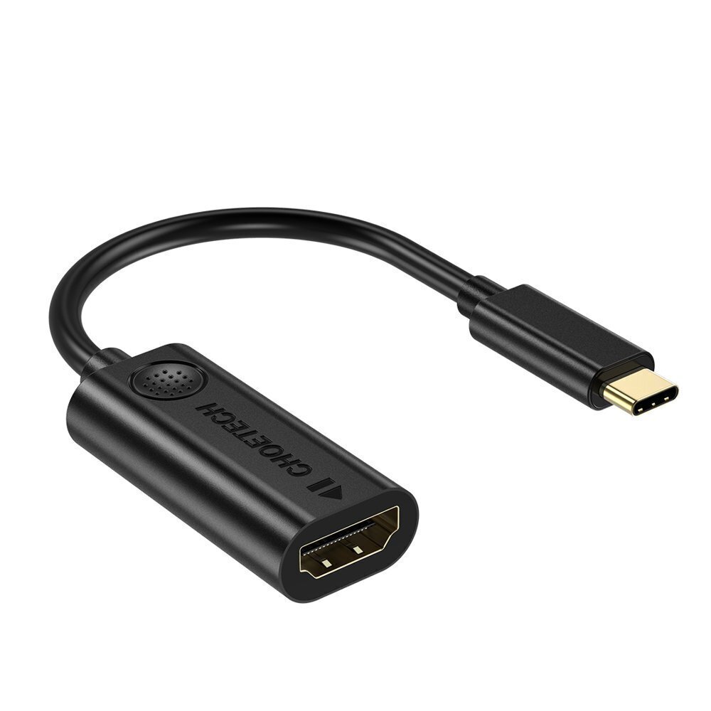 Choetech unidirectional cable adapter USB Type C Thunderbolt 3 (Male) to HDMI 2.0 4K@60Hz (female) black (HUB-H04BK) hind ja info | USB jagajad, adapterid | kaup24.ee