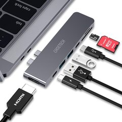 Многофункциональная док-станция Choetech HUB для Apple MacBook Pro USB Typ C 7in2 100W Thunderbolt 3, серый (HUB-M14) цена и информация | Адаптеры и USB-hub | kaup24.ee