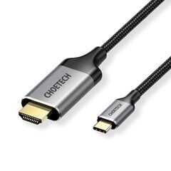 Адаптер однонаправленного кабеля Choetech USB Type C (штекер) на HDMI (штекер) 4K 60 Гц 2 м, черный (CH0021-BK) цена и информация | Адаптеры и USB-hub | kaup24.ee