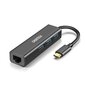 Choetech multifunctional HUB 4w1 USB Type C 3x USB 3.0 / Ethernet RJ-45 gray (HUB-U02BK) hind ja info | USB jagajad, adapterid | kaup24.ee