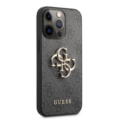 GUHCP13X4GMGGR Guess PU 4G Metal Logo Case for iPhone 13 Pro Max Grey цена и информация | Чехлы для телефонов | kaup24.ee