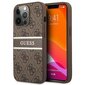 GUHCP13X4GDBR Guess PU 4G Printed Stripe Case for iPhone 13 Pro Max Brown hind ja info | Telefoni kaaned, ümbrised | kaup24.ee