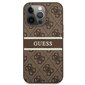 GUHCP13X4GDBR Guess PU 4G Printed Stripe Case for iPhone 13 Pro Max Brown hind ja info | Telefoni kaaned, ümbrised | kaup24.ee