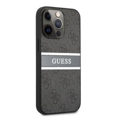 GUHCP13X4GDGR Guess PU 4G Printed Stripe Case for iPhone 13 Pro Max Grey цена и информация | Чехлы для телефонов | kaup24.ee