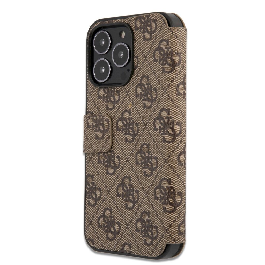 Чехол GUBKP13X4GMGBR Guess PU 4G Metal Logo Book Case для iPhone 13 Pro Max  Brown цена | kaup24.ee