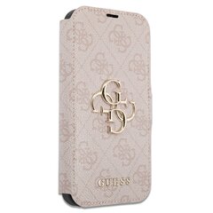 GUBKP13X4GMGPI Guess PU 4G Metal Logo Book Case for iPhone 13 Pro Max Pink цена и информация | Чехлы для телефонов | kaup24.ee