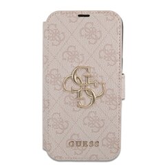 GUBKP13X4GMGPI Guess PU 4G Metal Logo Book Case for iPhone 13 Pro Max Pink цена и информация | Чехлы для телефонов | kaup24.ee