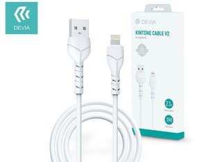 USB кабель Devia Kintone Lightning 1.0m белый 5V 2.1A цена и информация | Borofone 43757-uniw | kaup24.ee