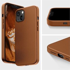 Защитный чехол для Apple iPhone 13, экокожа, веганская кожа, brown (caramel) цена и информация | Чехлы для телефонов | kaup24.ee