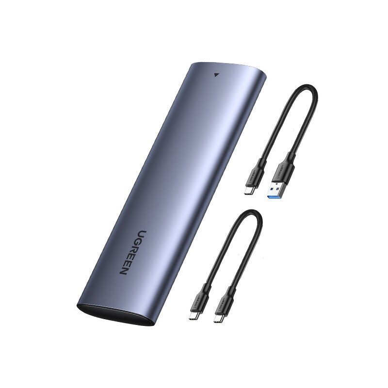 Ugreen välise SSD-draivi M.2 korpuse korpus USB 3.2 Gen 2 (SuperSpeed ​​​​USB 10 Gbps) + kaabel USB Type C 0,5 m hall (CM400 10902) hind ja info | Mobiiltelefonide kaablid | kaup24.ee