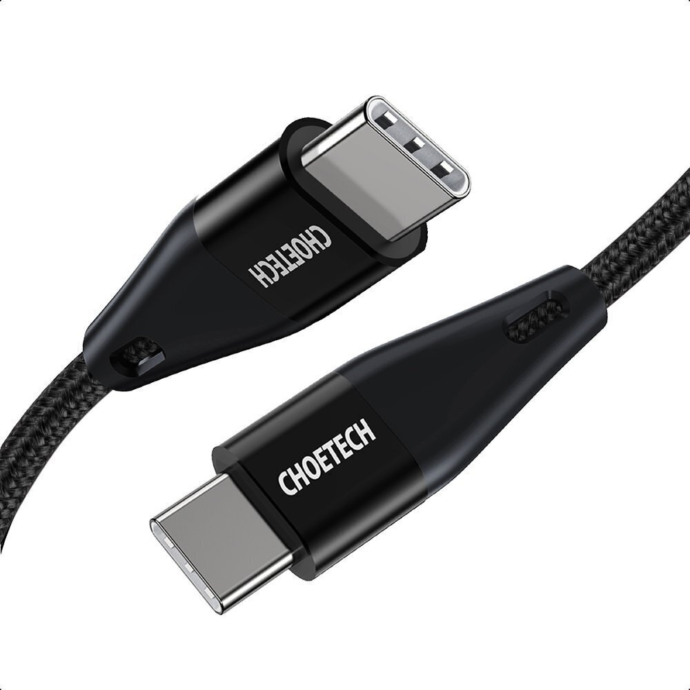 Choetech USB Type C – USB Type C toitekaabel 60W 2m must (XCC-1004-BK) hind ja info | Mobiiltelefonide kaablid | kaup24.ee