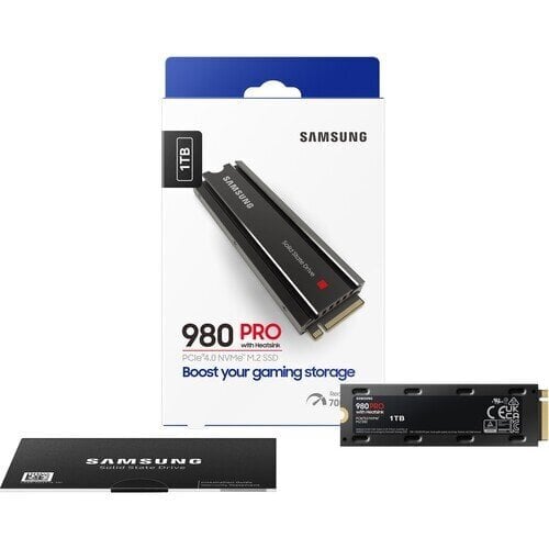 SSD|SAMSUNG|980 Pro|1TB|M.2|PCIE|NVMe|Write speed 5000 MBytes/sec|Read speed 7000 MBytes/sec|MZ-V8P1T0CW hind ja info | Sisemised kõvakettad (HDD, SSD, Hybrid) | kaup24.ee