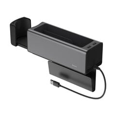 Органайзер консоли для подлокотника Baseus Deluxe dual USB, металлический, черный CRCWH-A01 цена и информация | Lisaseadmed | kaup24.ee