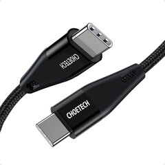 USB-кабель для зарядки и передачи данных Choetech USB Type C - Power Delivery 60W 5A, 2 м, черный (XCC-1003) цена и информация | Кабели для телефонов | kaup24.ee