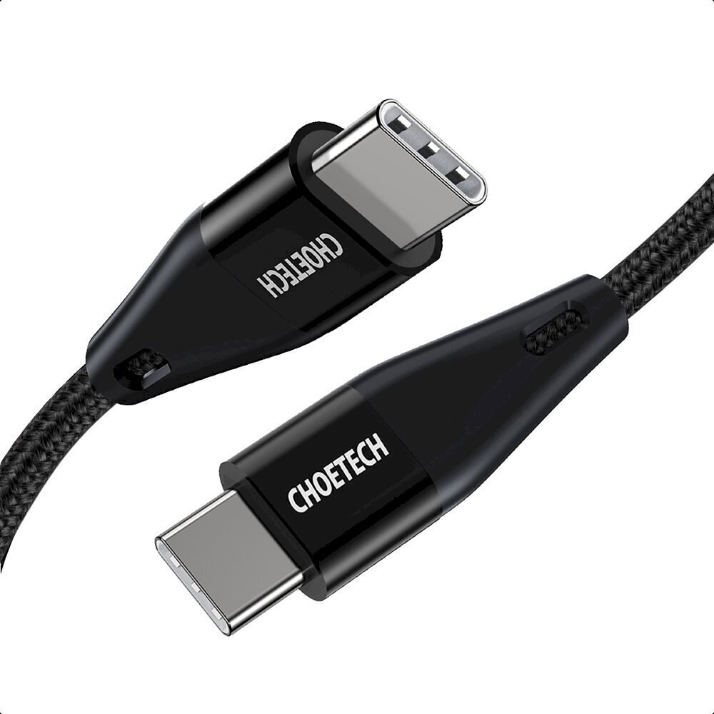 Choetech USB Type C – USB Type C laadimisandmekaabel Toitejuhe 60W 5A 2m must (XCC-1003) hind ja info | Mobiiltelefonide kaablid | kaup24.ee