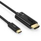 Choetechi ühesuunaline adapterkaabel USB-tüüpi C-adapter (isane) HDMI 2.0-ga (isane) 4K 60 Hz 1,8 m must (CH0019) цена и информация | Mobiiltelefonide kaablid | kaup24.ee