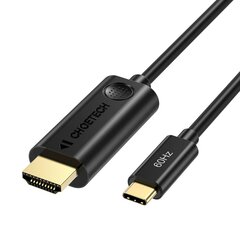 Choetechi ühesuunaline adapterkaabel USB-tüüpi C-adapter (isane) HDMI 2.0-ga (isane) 4K 60 Hz 1,8 m must (CH0019) hind ja info | Mobiiltelefonide kaablid | kaup24.ee