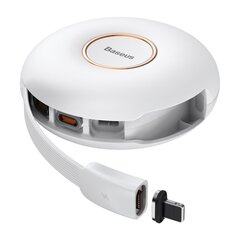 Магнитный USB-кабель Baseus Zinc 3in1 USB-C/Lightning/Micro 20Вт, 1 м (белый) цена и информация | Кабели для телефонов | kaup24.ee
