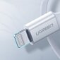 Ugreen USB Type C – Lightning kaabel 3A 0,25m valge (US171) hind ja info | Mobiiltelefonide kaablid | kaup24.ee