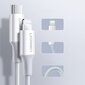 Ugreen MFi kaabel USB-tüüpi C kaabel – Lightning 3A 0,5 m valge (US171) цена и информация | Mobiiltelefonide kaablid | kaup24.ee