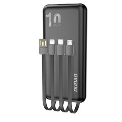 Dudao K6Pro universaalne 10000 mAh toitepank USB-kaabliga, USB-tüüp C, välkmust (K6Pro-must) hind ja info | Akupangad | kaup24.ee