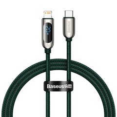 USB-C cable for Lightning Baseus Display, PD, 20W, 1m (green) цена и информация | Кабели для телефонов | kaup24.ee