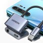 Ugreen heliadapter C-tüüpi USB (mees) – C-tüüpi USB PD QC (emane) + 3,5 mm minipistik (emane) hall (CM231) цена и информация | Mobiiltelefonide kaablid | kaup24.ee