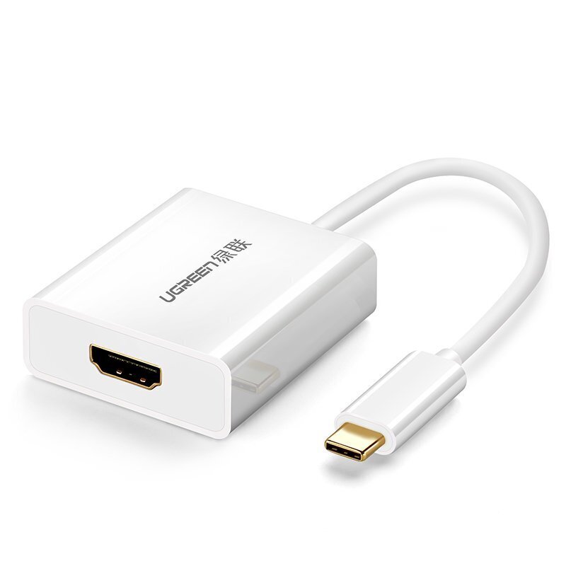 Ugreen USB Type C (mees) – HDMI (emane) adapter valge (40273) hind ja info | Mobiiltelefonide kaablid | kaup24.ee