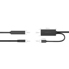 Ugreen Active Kick USB 3.2 Gen 1 Extension Cable (USB 3.0, USB 3.1 Gen 1) 10 м чёрный (US175) цена и информация | Адаптер Aten Video Splitter 2 port 450MHz | kaup24.ee