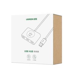 Ugreen multifunktsionaalne USB-jaotur Type c – 4 x USB 3.0 1m valge (CR113) цена и информация | Кабели для телефонов | kaup24.ee