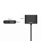 Ugreen mini HDMI (isane) – VGA (emane) / HDMI (emane) + minipistik 3,5 mm (emane) adapter must (CM101) hind ja info | Mobiiltelefonide kaablid | kaup24.ee