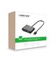 Ugreen mini HDMI (isane) – VGA (emane) / HDMI (emane) + minipistik 3,5 mm (emane) adapter must (CM101) цена и информация | Mobiiltelefonide kaablid | kaup24.ee