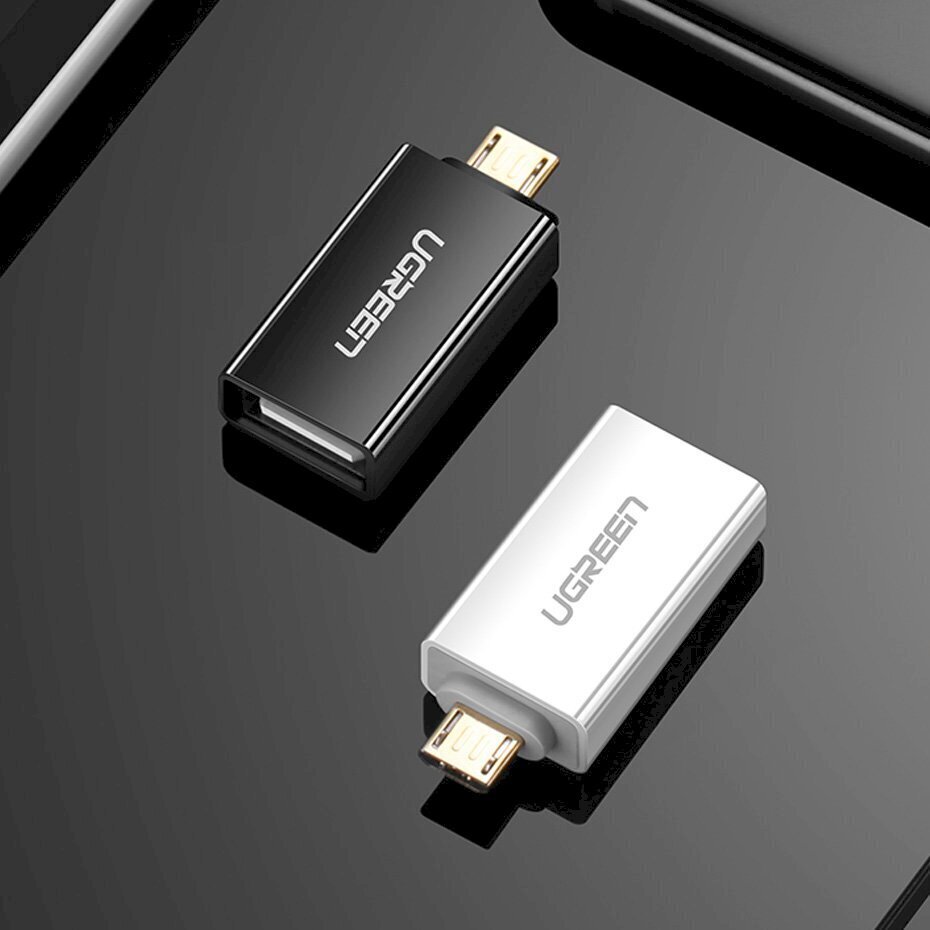 Ugreen mikro-USB – USB 2.0 OTG-adapter, valge (US195) цена и информация | Mobiiltelefonide kaablid | kaup24.ee