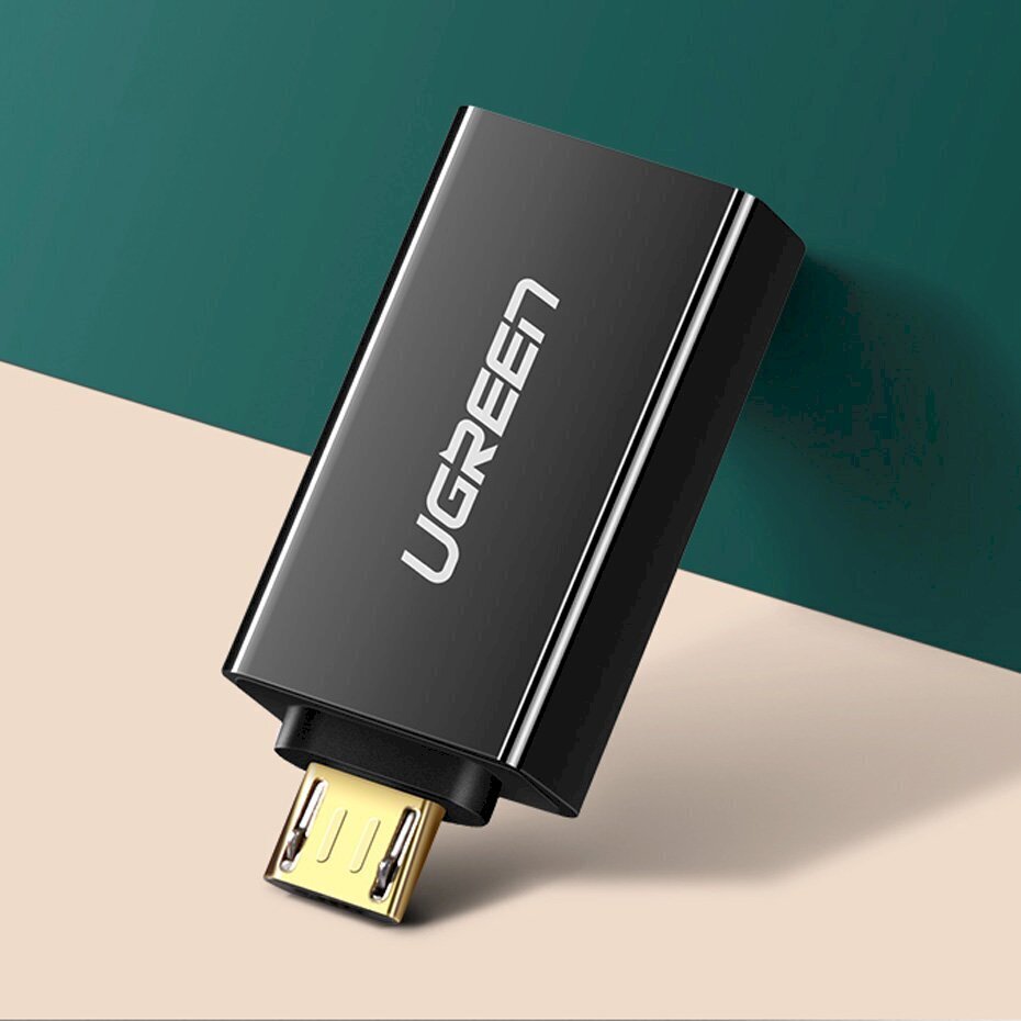 Ugreen mikro-USB – USB 2.0 OTG-adapter, valge (US195) цена и информация | Mobiiltelefonide kaablid | kaup24.ee