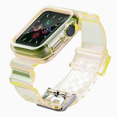 Силиконовый ремешок Fusion Light Set для Apple Watch 38 мм / 40 мм / 41 мм, желтый цена и информация | Аксессуары для смарт-часов и браслетов | kaup24.ee