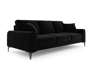 Трехместный диван Mazzini Sofas Madara, велюр, черный цена и информация | Диваны | kaup24.ee