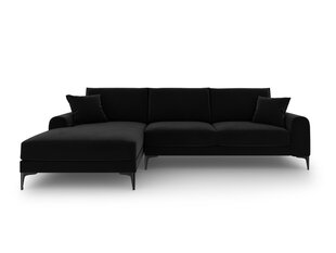 Pehme nurgadiivan Mazzini Sofas Madara, veluur, must цена и информация | Угловые диваны | kaup24.ee