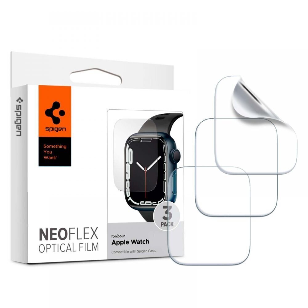 Kaitsekile Spigen Neo Flex HD Apple Watch Series 7 45 mm 3 tk hind ja info | Nutikellade ja nutivõrude tarvikud | kaup24.ee