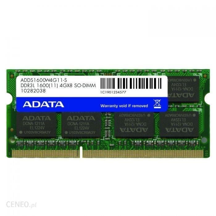 ADATA DDR3L SODIMM 4GB 1600MHz CL11 цена и информация | Operatiivmälu (RAM) | kaup24.ee
