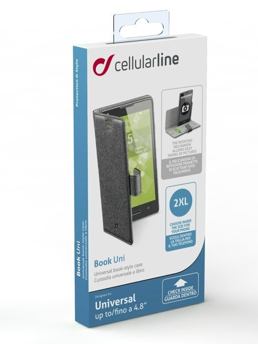 Cellular universaalsed nutitelefoni kaaned Book XXL must kuni 6" telefonidele hind ja info | Telefoni kaaned, ümbrised | kaup24.ee