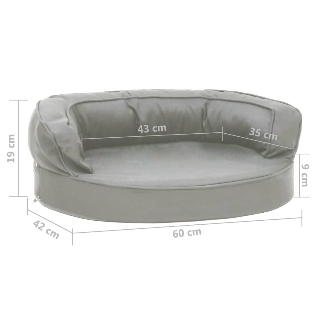 Ergonoomiline voodi koertele, 60x42 cm, hall hind ja info | Pesad, padjad | kaup24.ee