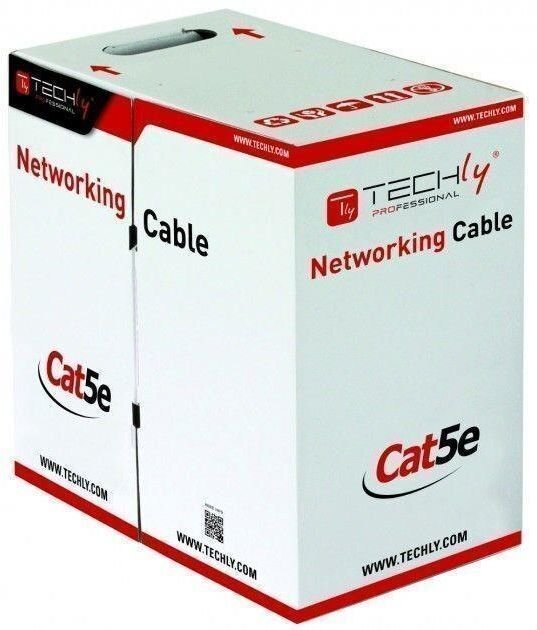 Võrgukaabel Techly Twisted Pair Cat 5e F/UTP Rugged 305m Black Outdoor CCA цена и информация | Kaablid ja juhtmed | kaup24.ee