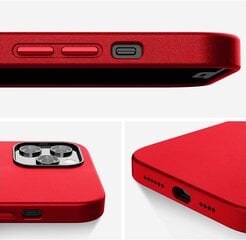 Защитный чехол для Apple iPhone 12/12 Pro, экокожа, веганская кожа, red (red apple) цена и информация | Чехлы для телефонов | kaup24.ee