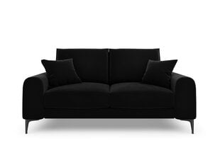 Двухместный диван Mazzini Sofas Madara, велюр, черный цена и информация | Диваны | kaup24.ee